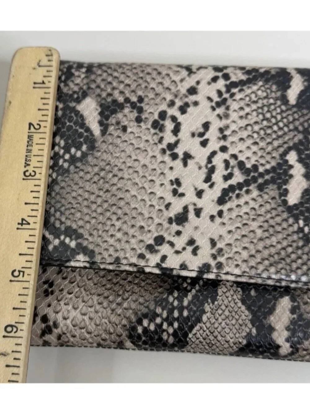 Kelly & Katie Snake Soft Foldover Clutch 6